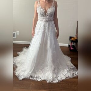 Justin Alexander Trunk Show wedding dress size 12  HAYES 88366 never worn Ivory
